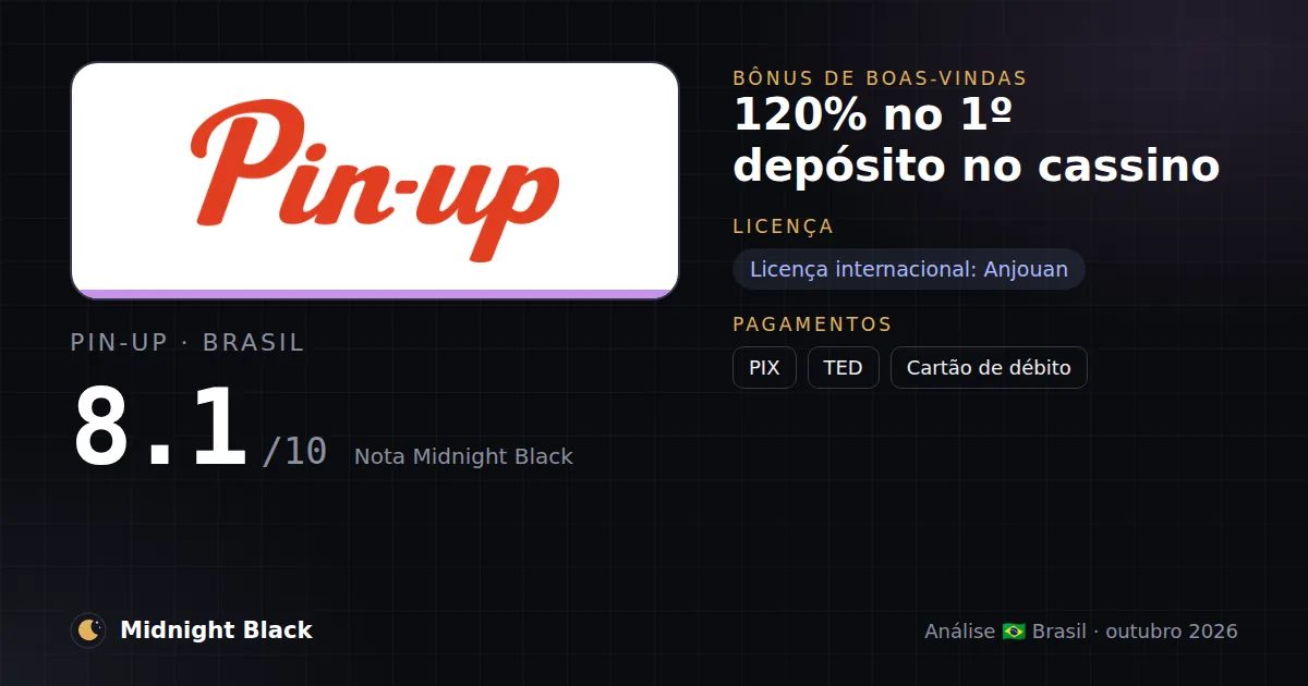 Pin-Up no Brasil: promoção, licença e pagamentos (resumo Midnight Black, 15/10/2026)