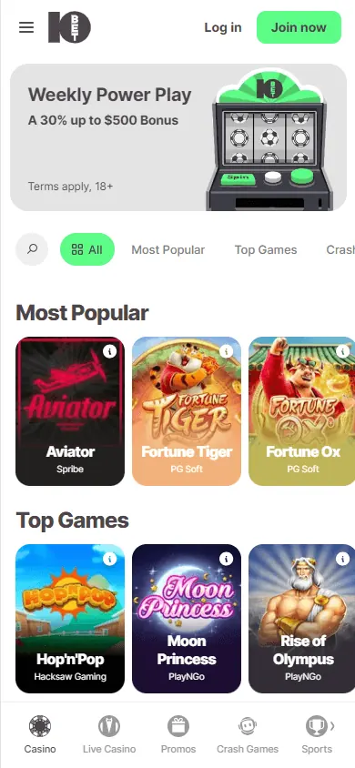 Catálogo de juegos de 10bet (móvil)