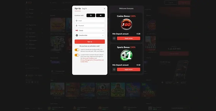 1GO: captura do site (desktop)