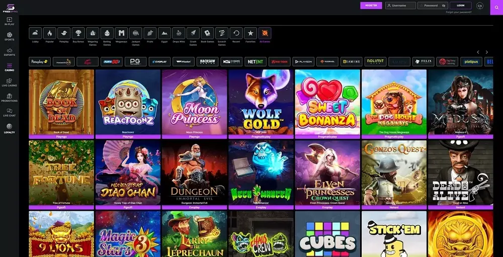 1xCasino: captura do site (desktop)