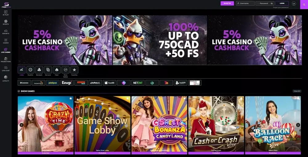 1xCasino: captura do site (desktop)
