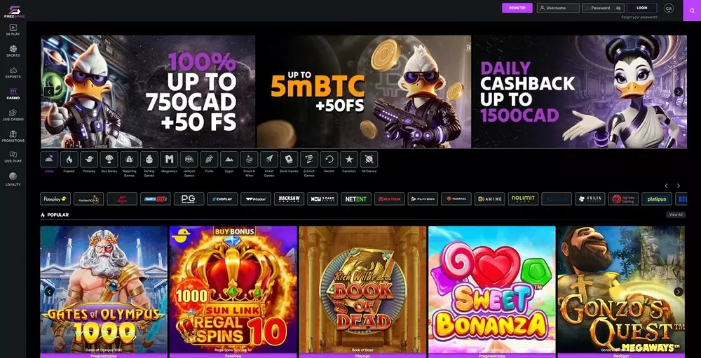 1xCasino: captura do site (desktop)