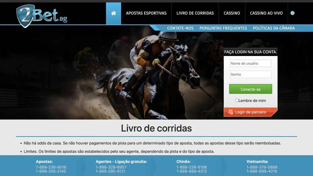 Página Livro de corridas do 2bet.ag com jóquei a cavalo e regras de apostas
