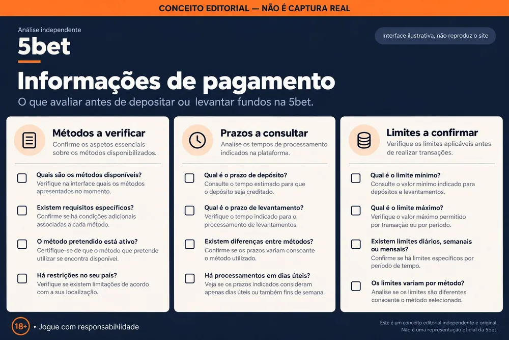 Ilustração conceitual de uma página com pontos a verificar sobre pagamentos