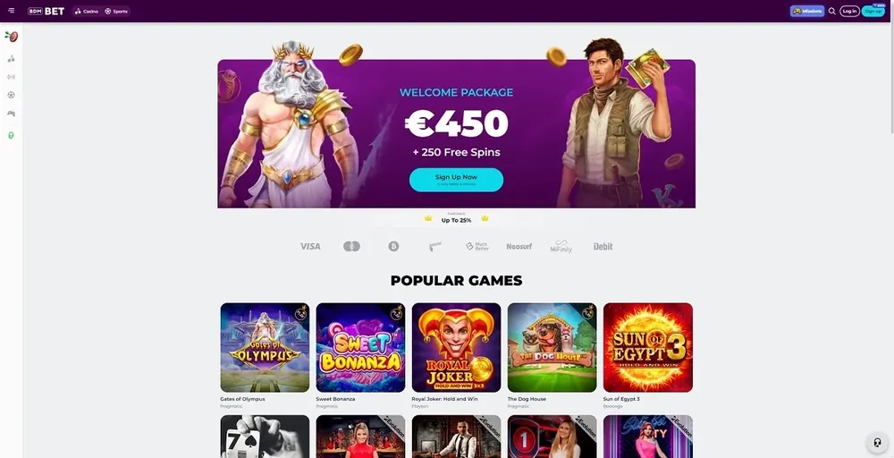 BDMBet: captura do site (desktop)
