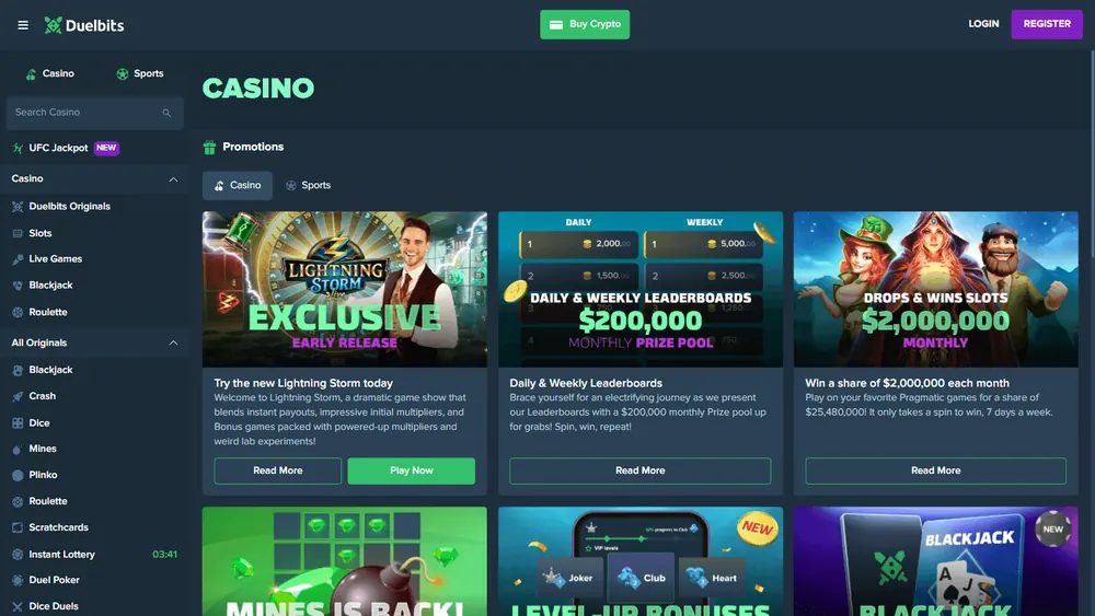 Promociones de Duelbits (escritorio)