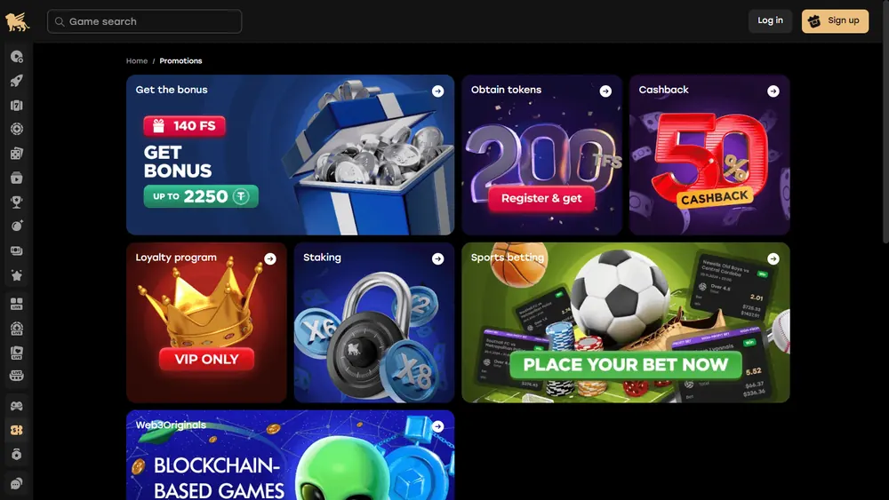 Promociones de FairSpin (escritorio)