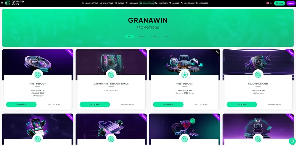 GranaWin: captura do site (desktop)