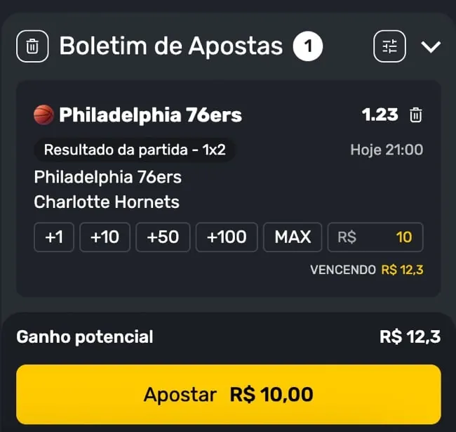 Boletim de apostas da InplayBet com aposta de R$ 10 (arquivo de 2024)