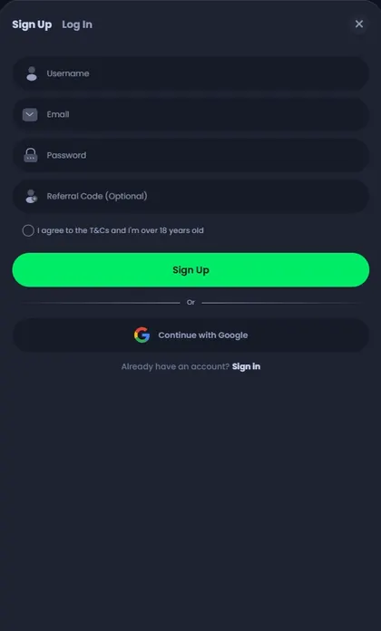 JackBit: captura do site (celular)