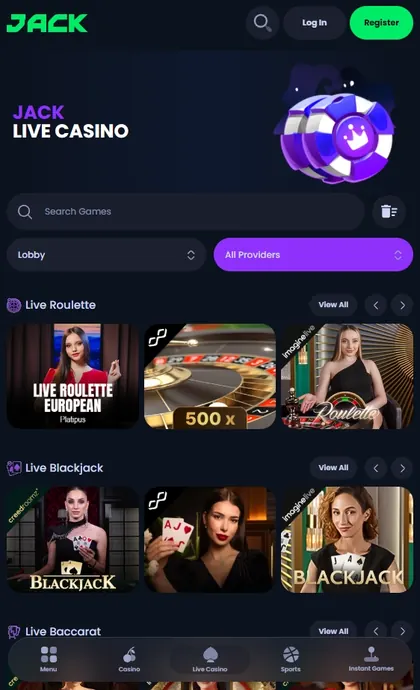 JackBit: captura do site (celular)