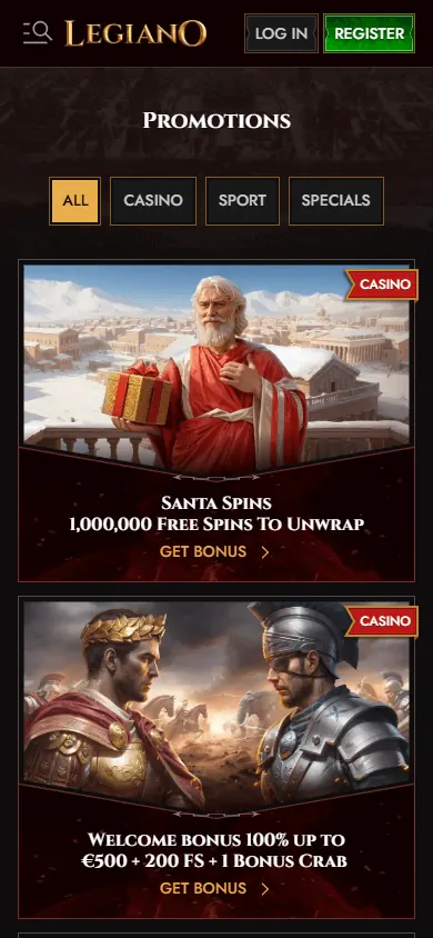 Promociones de Legiano (móvil)