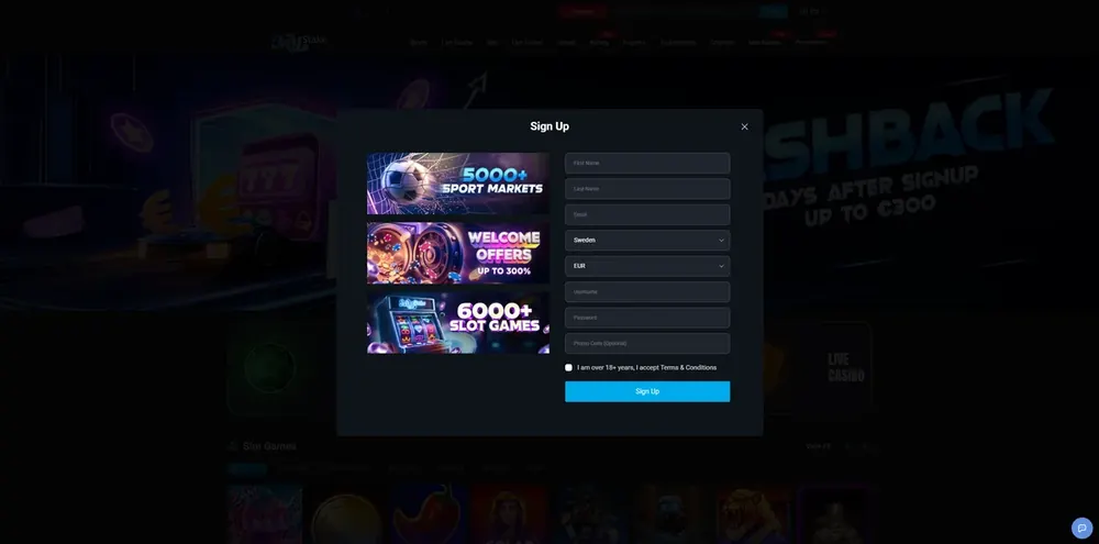 MyStake: captura do site (desktop)