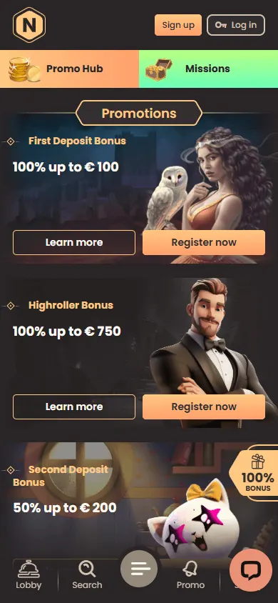 Promociones de National Casino (móvil)