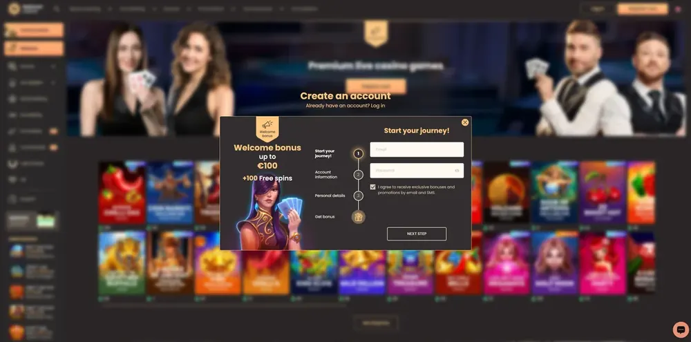 National Casino: captura del sitio (escritorio)