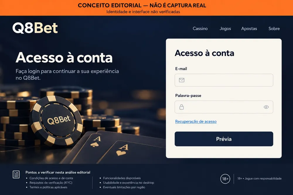 Conceito de tela de acesso com campos de e-mail e senha
