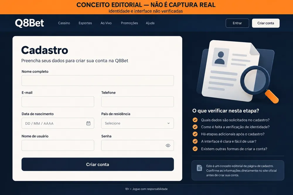 Conceito de formulário de cadastro com campos de nome, e-mail e telefone