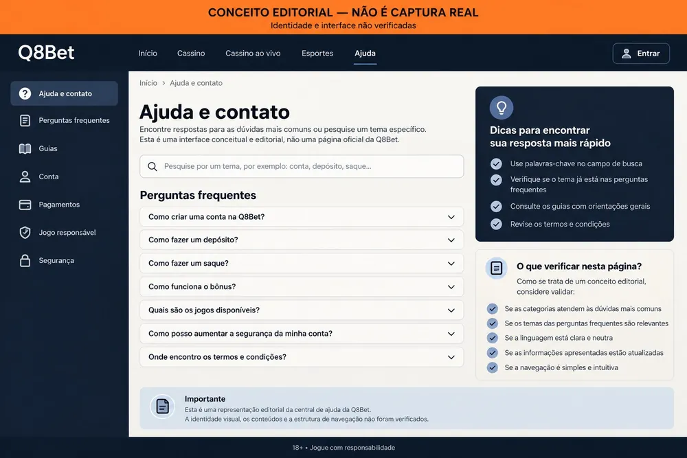 Conceito de central de ajuda com perguntas frequentes