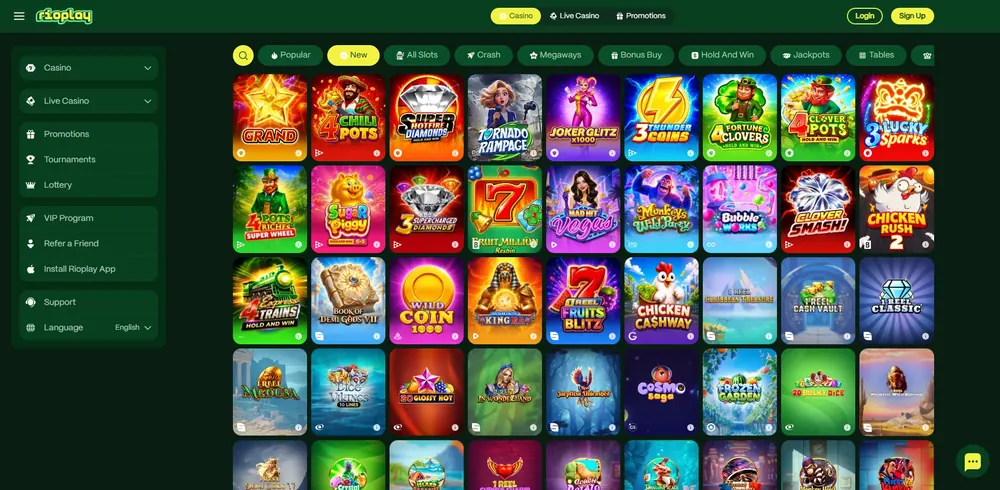 RioPlay: captura del sitio (escritorio)