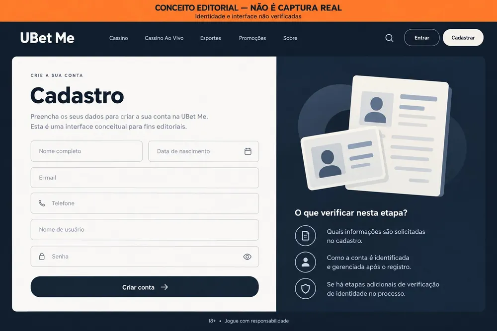 Conceito de formulário de cadastro com nome, e-mail, telefone e senha