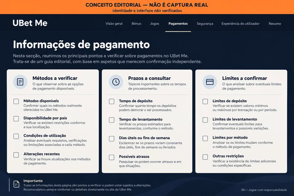 Conceito de página de pagamentos com listas de itens a confirmar
