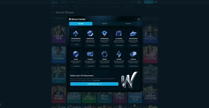 Winna: captura del sitio (escritorio)