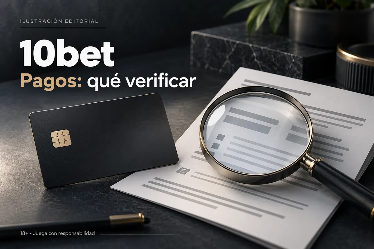 Pagos en 10bet: qué verificar antes de depositar y retirar. Ilustración editorial.