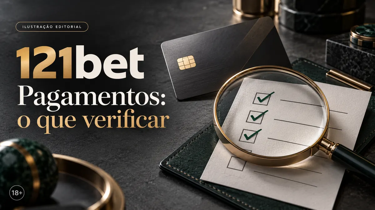 Pagamentos em 121bet: o que verificar antes de depositar e sacar. Ilustração editorial.