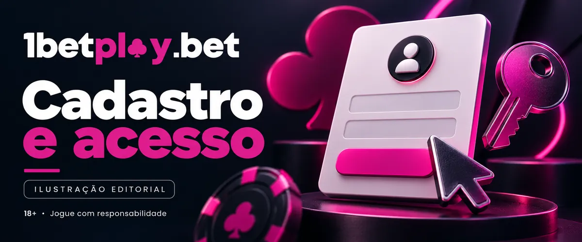 Formulário com ícone de perfil, chave e cursor, com o título Cadastro e acesso