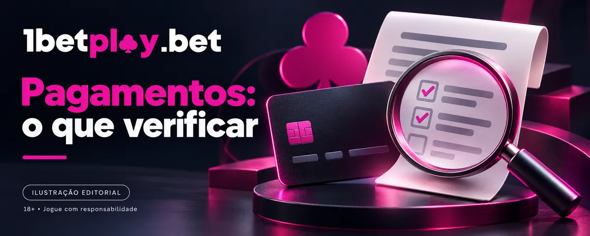 Cartão bancário e lupa sobre lista de verificação, com o título Pagamentos: o que verificar