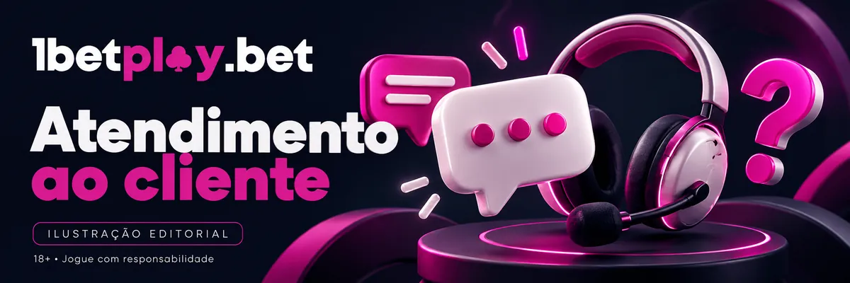 Fone de ouvido e balões de conversa rosa, com o título Atendimento ao cliente