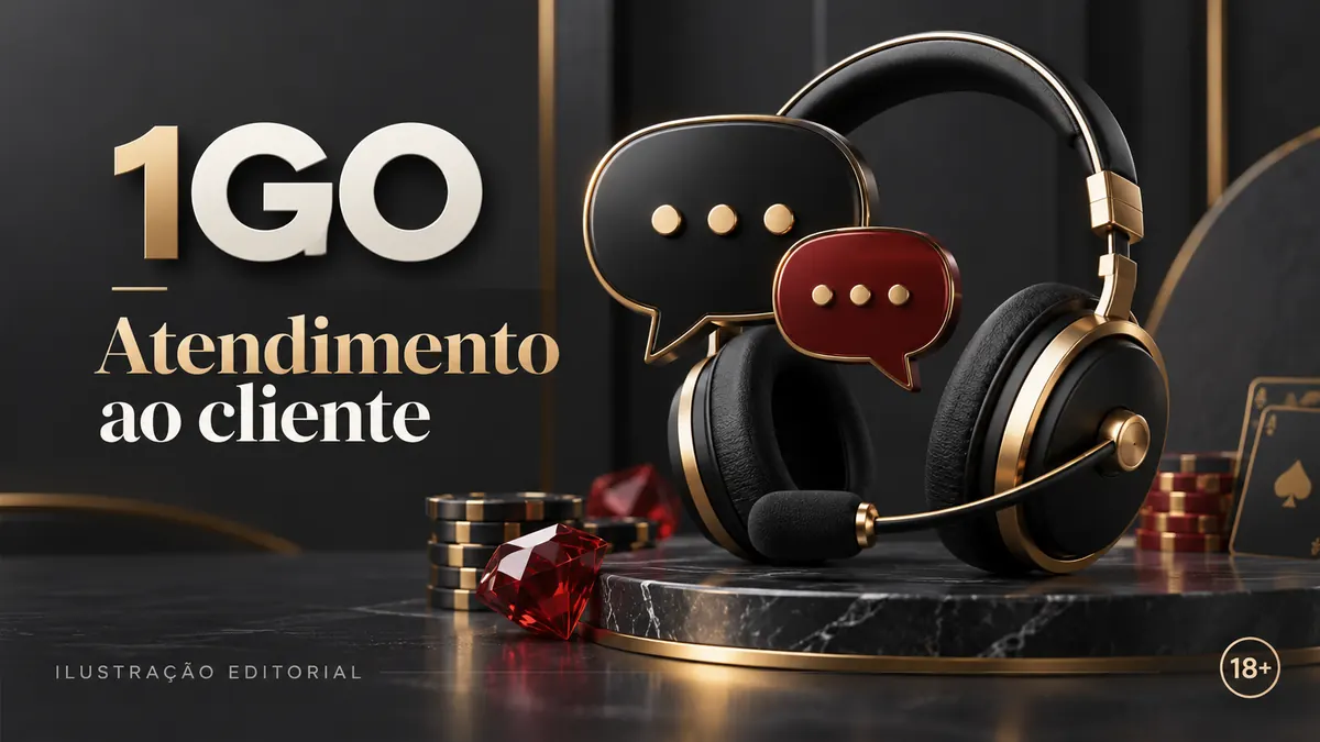 Atendimento ao cliente de 1GO: chat e e-mail; confira horários e idioma. Ilustração editorial.