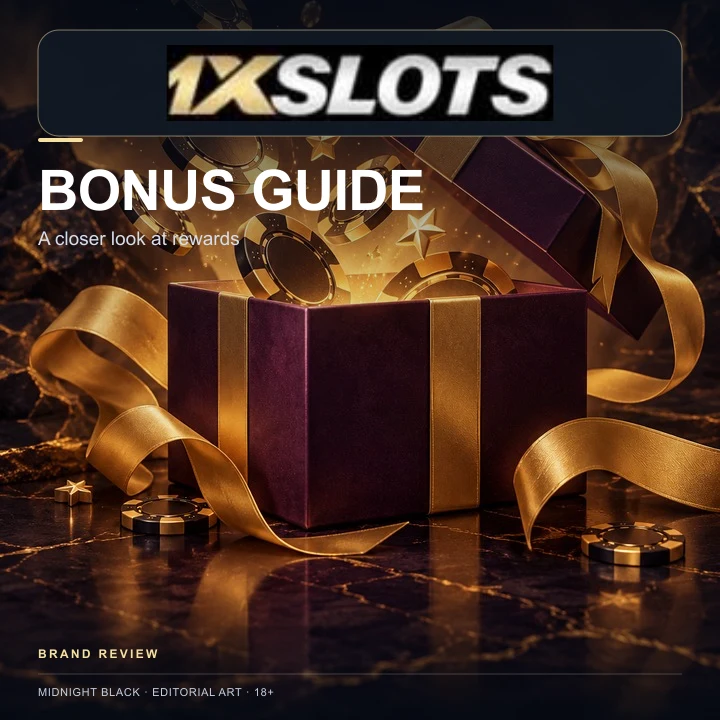 Oferta de bienvenida de 1xSlots. Antes de aceptarla, revisa el rollover y la apuesta máxima.
