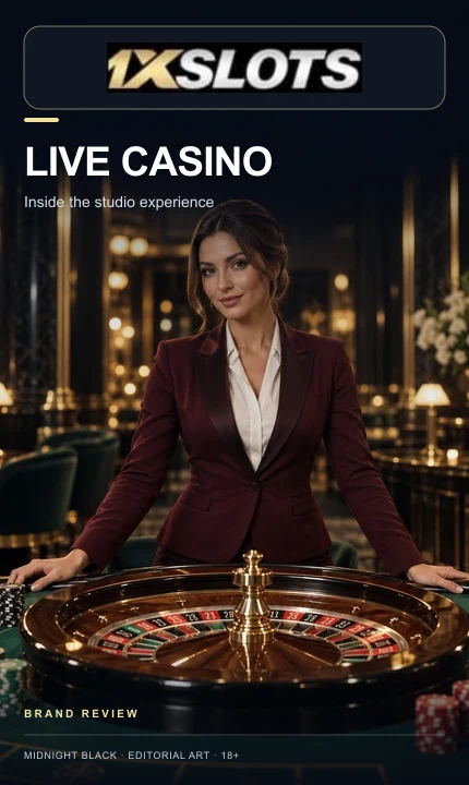 Casino en vivo de 1xSlots: mesas con crupier real.