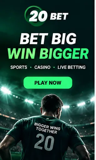 20Bet también acepta apuestas deportivas; el bono de casino y el de deportes suelen ser distintos.