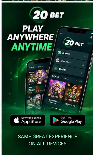 20Bet en el celular: funciona desde el navegador, la app es opcional.