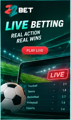 22Bet también acepta apuestas deportivas; el bono de casino y el de deportes suelen ser distintos.