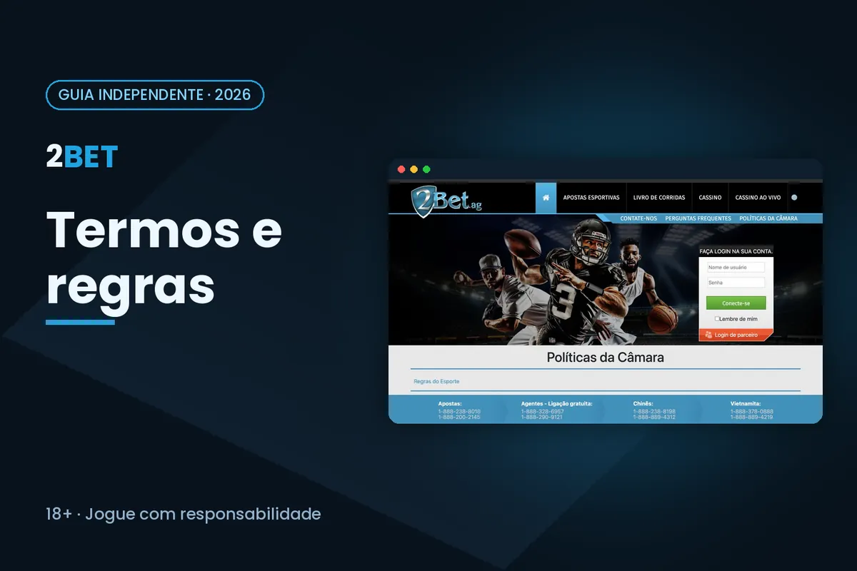 Capa 'Termos e regras' com a captura da página de regras da casa do 2bet.ag
