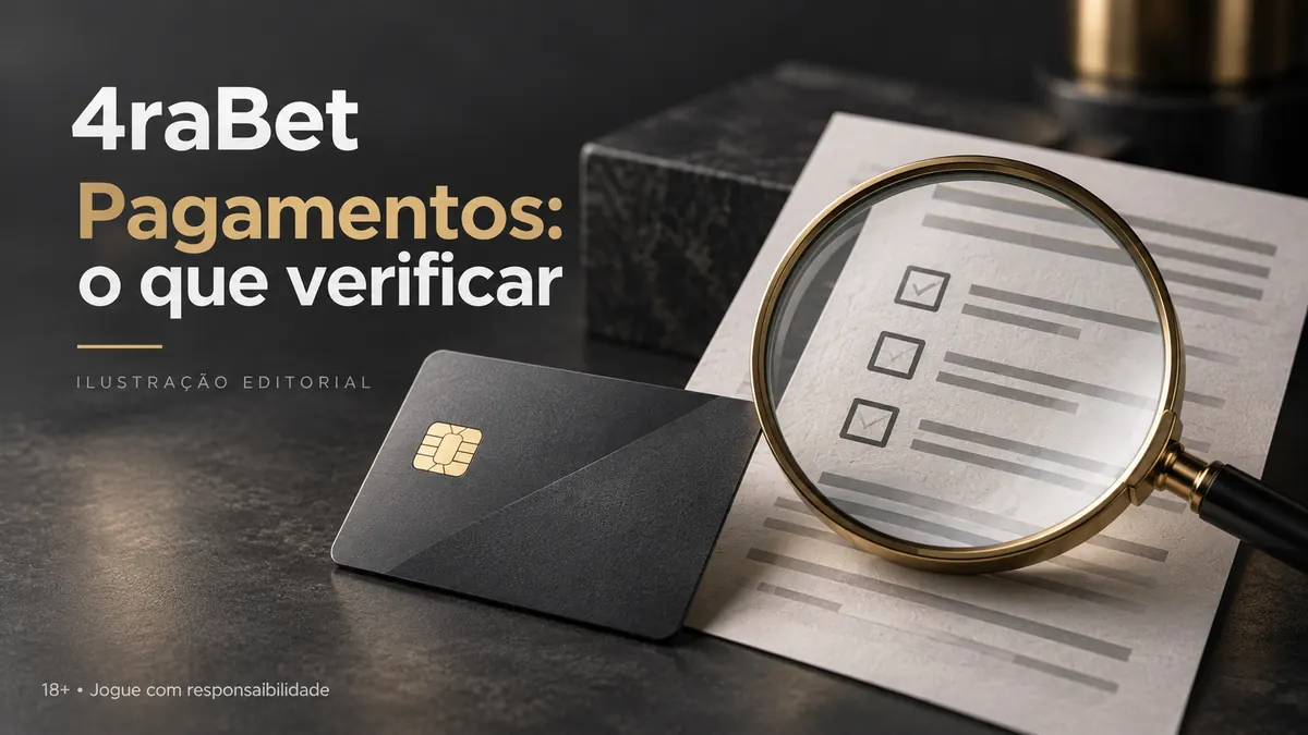 Pagamentos em 4raBet: o que verificar antes de depositar e sacar. Ilustração editorial.