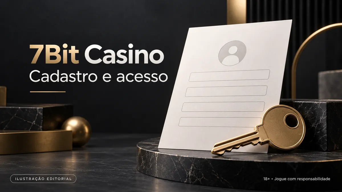 Cadastro e acesso em 7Bit Casino: dados reais e verificação da conta. Ilustração editorial.
