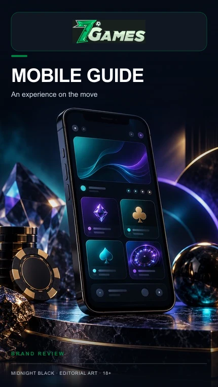 7Games no celular: funciona pelo navegador, o app é opcional.