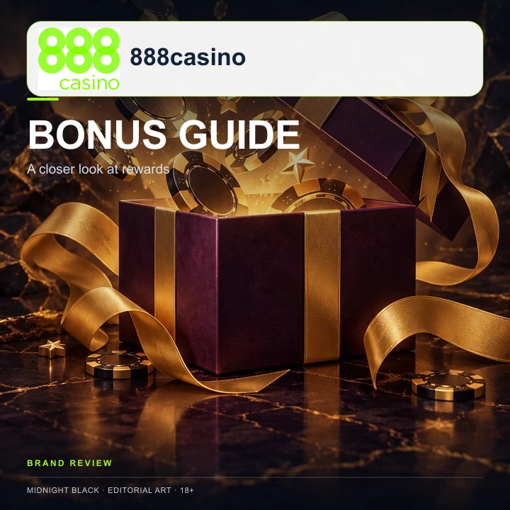 Oferta de bienvenida de 888casino. Antes de aceptarla, revisa el rollover y la apuesta máxima.