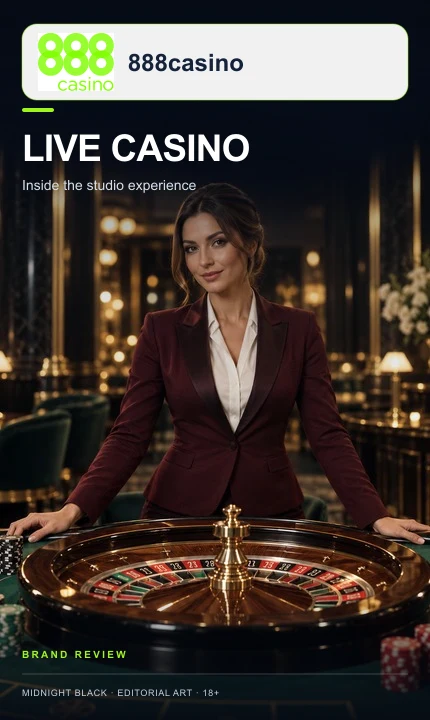 Casino en vivo de 888casino: mesas con crupier real.