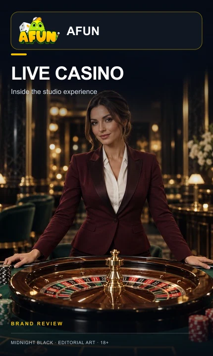 Casino en vivo de AFUN: mesas con crupier real.