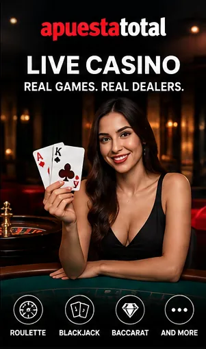 Casino en vivo de Apuesta Total: mesas con crupier real.