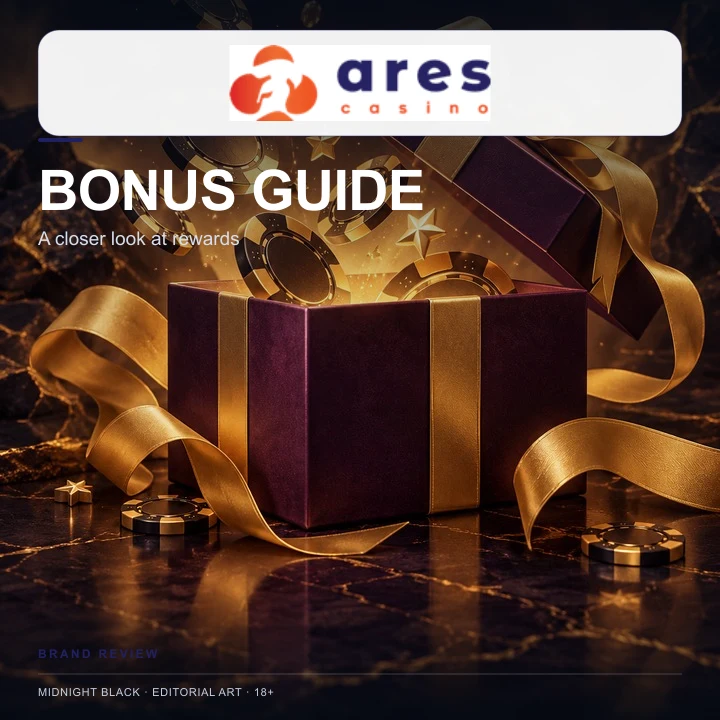 Oferta de bienvenida de Ares Casino. Antes de aceptarla, revisa el rollover y la apuesta máxima.