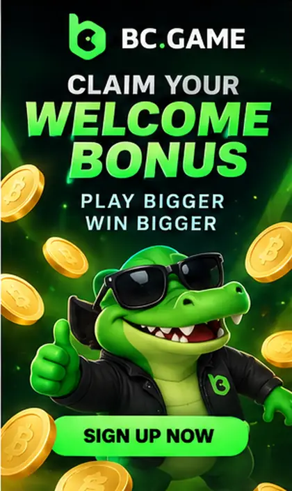 Oferta de bienvenida de BC.Game. Antes de aceptarla, revisa el rollover y la apuesta máxima.