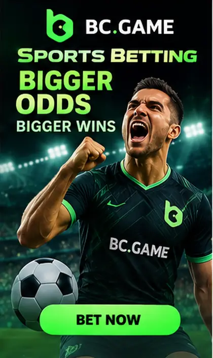BC.Game también acepta apuestas deportivas; el bono de casino y el de deportes suelen ser distintos.