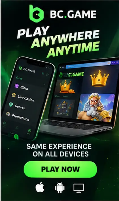BC.Game en el celular: funciona desde el navegador, la app es opcional.