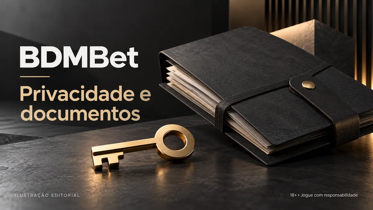 Privacidade e documentos em BDMBet: verificação de identidade antes do primeiro saque. Ilustração editorial.